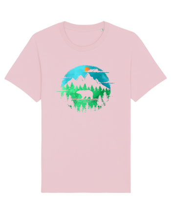 Ursul Brun în Pădure Cotton Pink