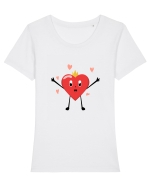 Let me hug you Tricou mânecă scurtă guler larg fitted Damă Expresser