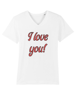 I love you Tricou mânecă scurtă guler V Bărbat Presenter