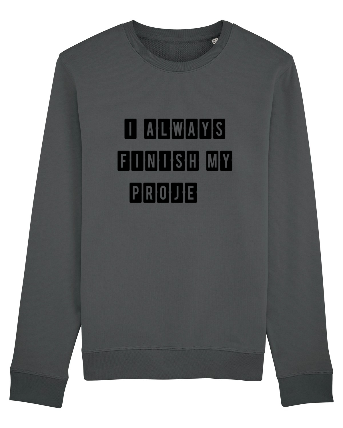 Bluză mânecă lungă Unisex Rise Anthracite