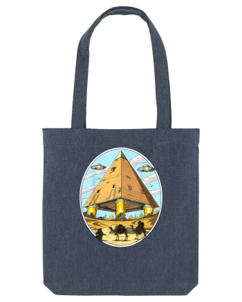 Alien Egyptian Pyramids Midnight Blue