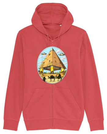 Alien Egyptian Pyramids Carmine Red