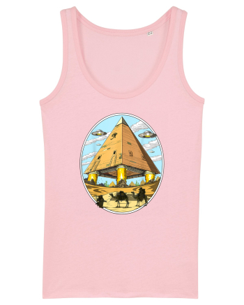 Alien Egyptian Pyramids Cotton Pink