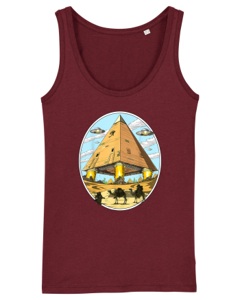 Alien Egyptian Pyramids Burgundy