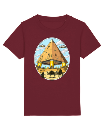Alien Egyptian Pyramids Burgundy
