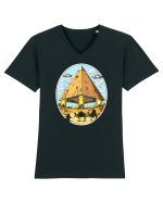 Alien Egyptian Pyramids Tricou mânecă scurtă guler V Bărbat Presenter