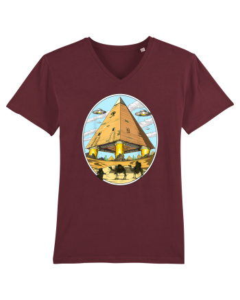 Alien Egyptian Pyramids Burgundy