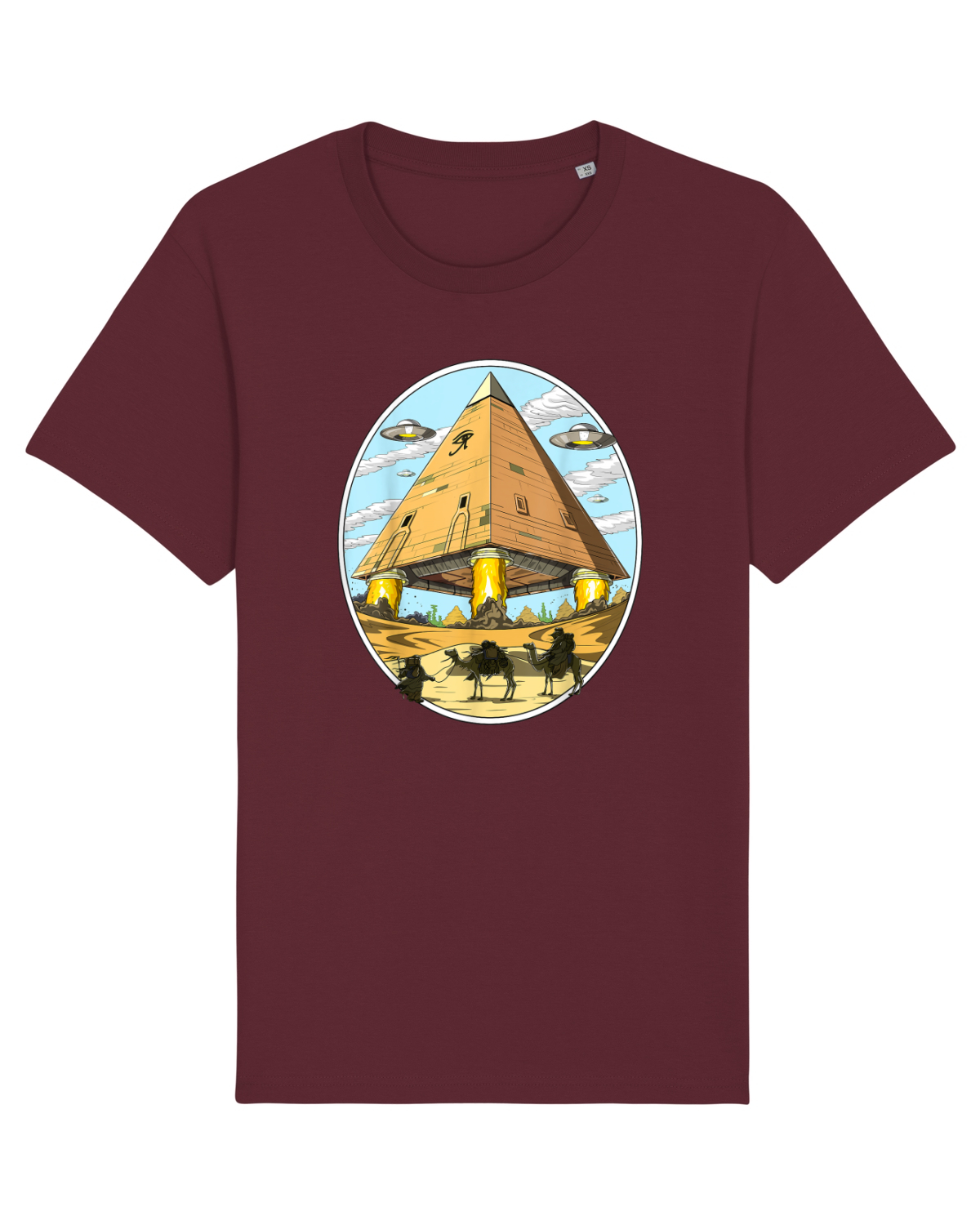Tricou mânecă scurtă Unisex Rocker Burgundy