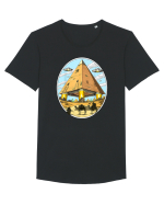 Alien Egyptian Pyramids Tricou mânecă scurtă guler larg Bărbat Skater