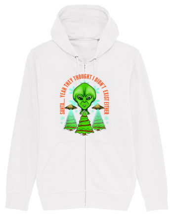 Alien Funny Christmas Tree  White