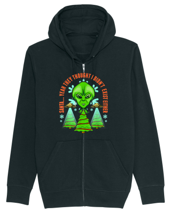 Alien Funny Christmas Tree  Black