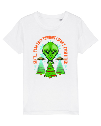 Alien Funny Christmas Tree  White
