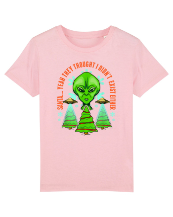 Alien Funny Christmas Tree  Cotton Pink
