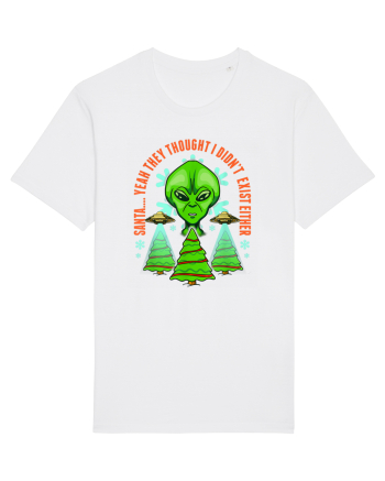 Alien Funny Christmas Tree  White