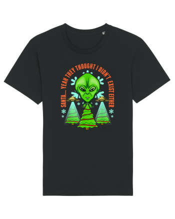 Alien Funny Christmas Tree  Black
