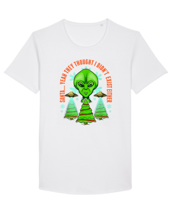 Alien Funny Christmas Tree  White