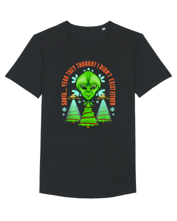 Alien Funny Christmas Tree  Black