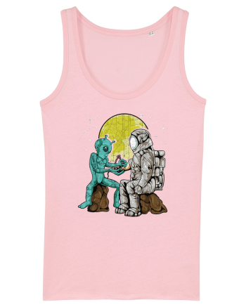 Alien Inking Astronaut Tattoo Cotton Pink