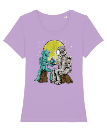 Alien Inking Astronaut Tattoo Lavender Dawn