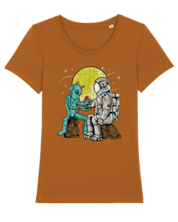 Alien Inking Astronaut Tattoo Roasted Orange