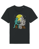 Alien Inking Astronaut Tattoo Tricou mânecă scurtă Unisex Rocker