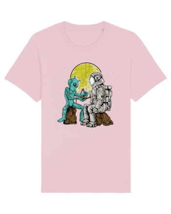 Alien Inking Astronaut Tattoo Cotton Pink