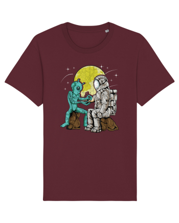 Alien Inking Astronaut Tattoo Burgundy
