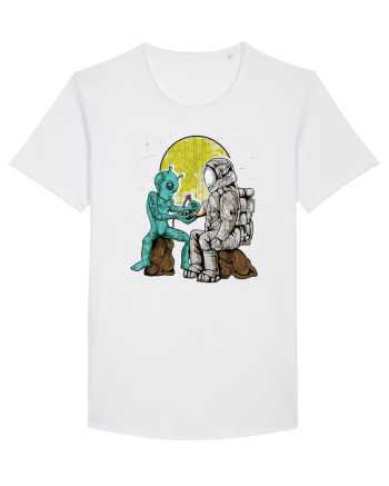Alien Inking Astronaut Tattoo White