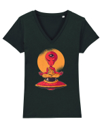 Alien Meditation Tricou mânecă scurtă guler V Damă Evoker