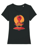 Alien Meditation Tricou mânecă scurtă guler larg fitted Damă Expresser