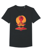 Alien Meditation Tricou mânecă scurtă guler larg Bărbat Skater