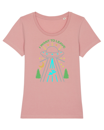 Alien UFO I Want To Leave Canyon Pink