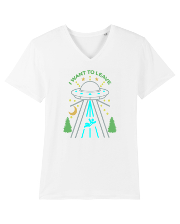 Alien UFO I Want To Leave White