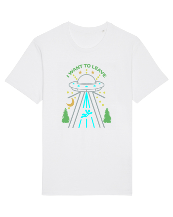Alien UFO I Want To Leave White