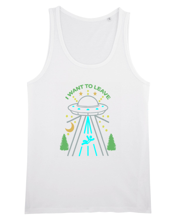 Alien UFO I Want To Leave White