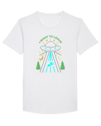 Alien UFO I Want To Leave White