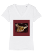 iguana Tricou mânecă scurtă guler V Damă Evoker