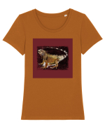 iguana Tricou mânecă scurtă guler larg fitted Damă Expresser