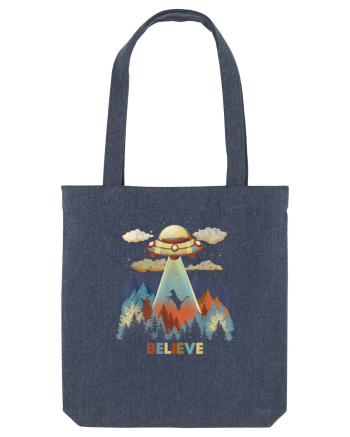 Autumn Cat Alien Abduction Midnight Blue