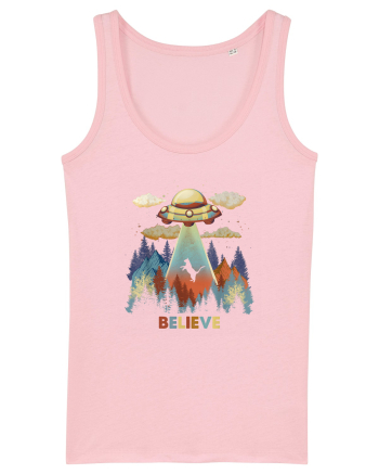 Autumn Cat Alien Abduction Cotton Pink
