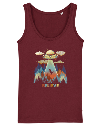 Autumn Cat Alien Abduction Burgundy