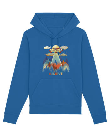 Autumn Cat Alien Abduction Royal Blue