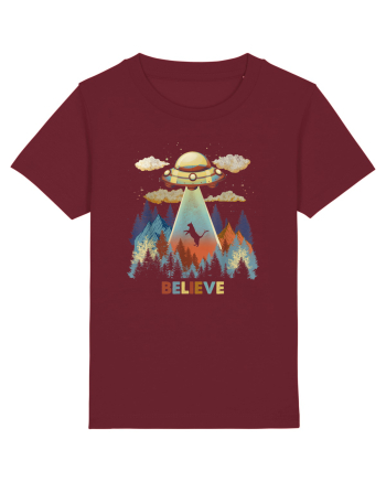 Autumn Cat Alien Abduction Burgundy