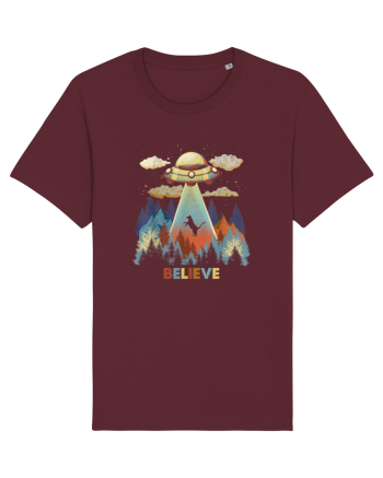 Autumn Cat Alien Abduction Burgundy