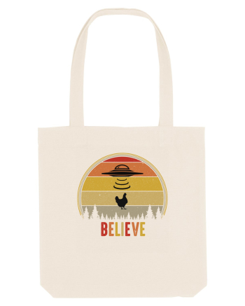 Retro Sunset Chicken Abduction Natural