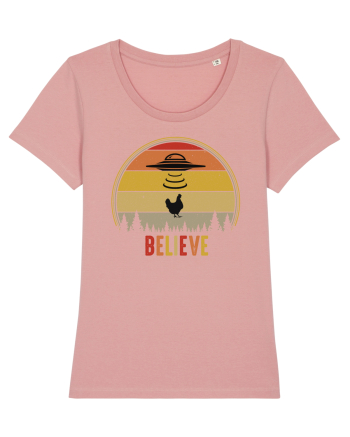 Retro Sunset Chicken Abduction Canyon Pink