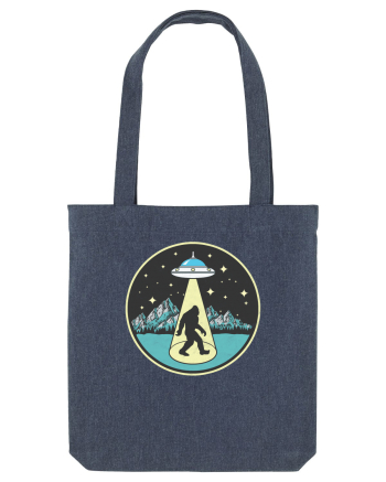 Bigfoot Alien Abduction Midnight Blue