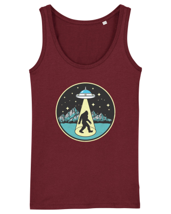Bigfoot Alien Abduction Burgundy