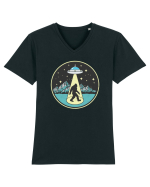 Bigfoot Alien Abduction Tricou mânecă scurtă guler V Bărbat Presenter