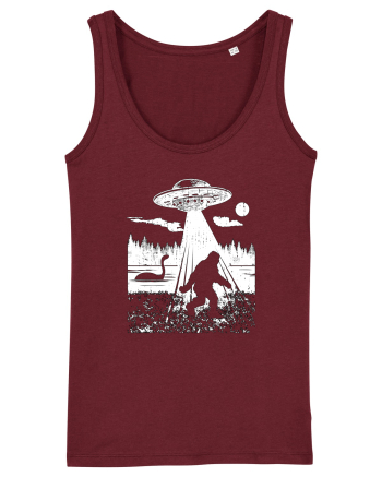 Bigfoot Alien Abduction Lockhness Monster Burgundy